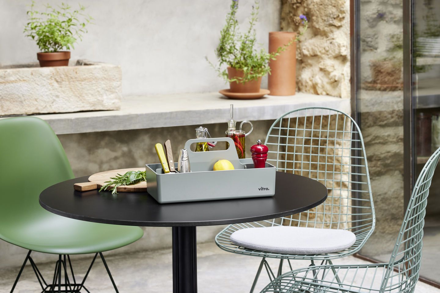DKR-5 Wire Chair Chaise avec coussins Vitra