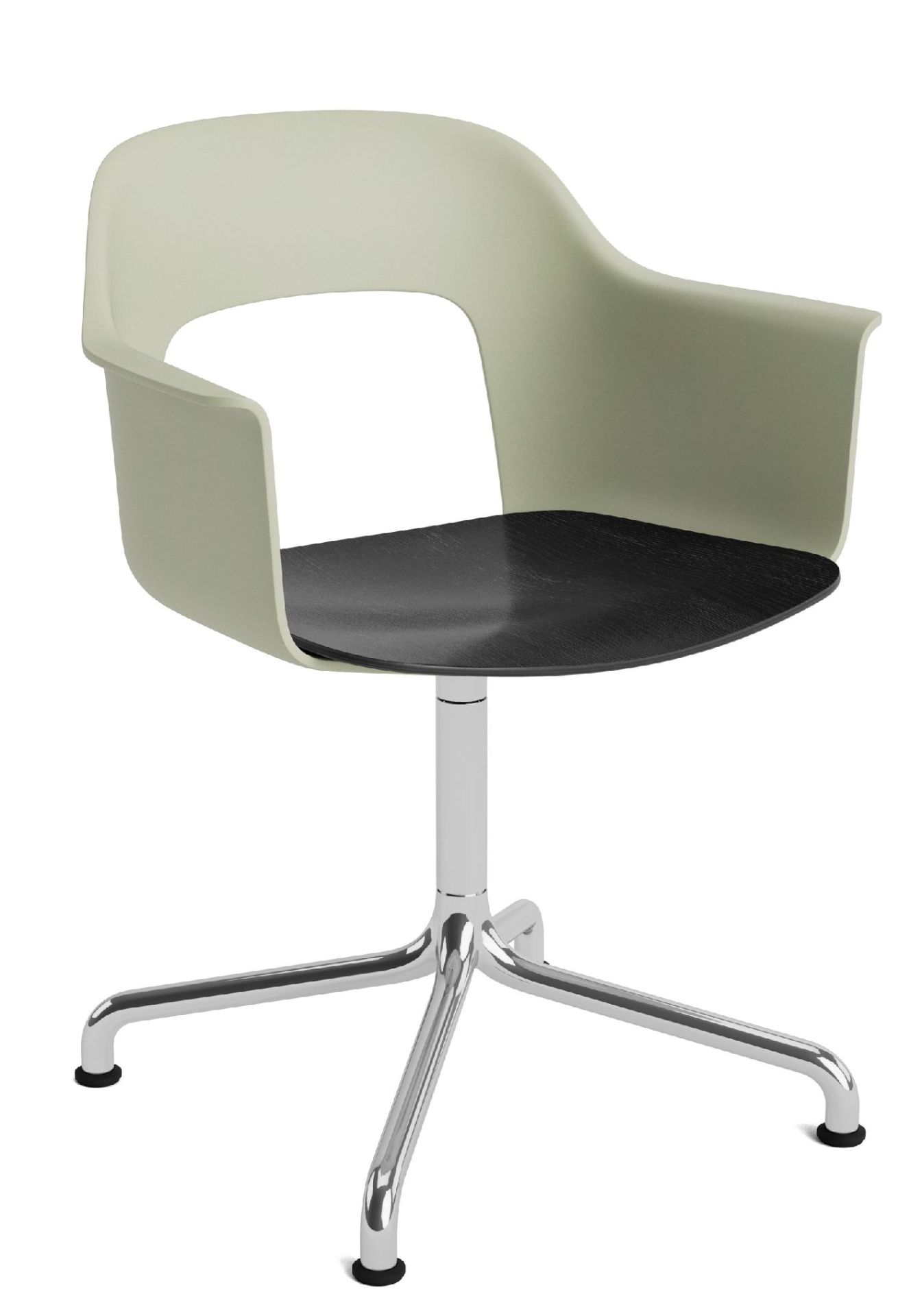 Layout Armchair 252 Fauteuil 4 pieds en étoile Pied pivotant avec base incurvée Hay  