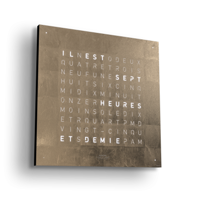Earth 90 Creator's Edition Horloge murale / Objet temporel Français QLOCKTWO