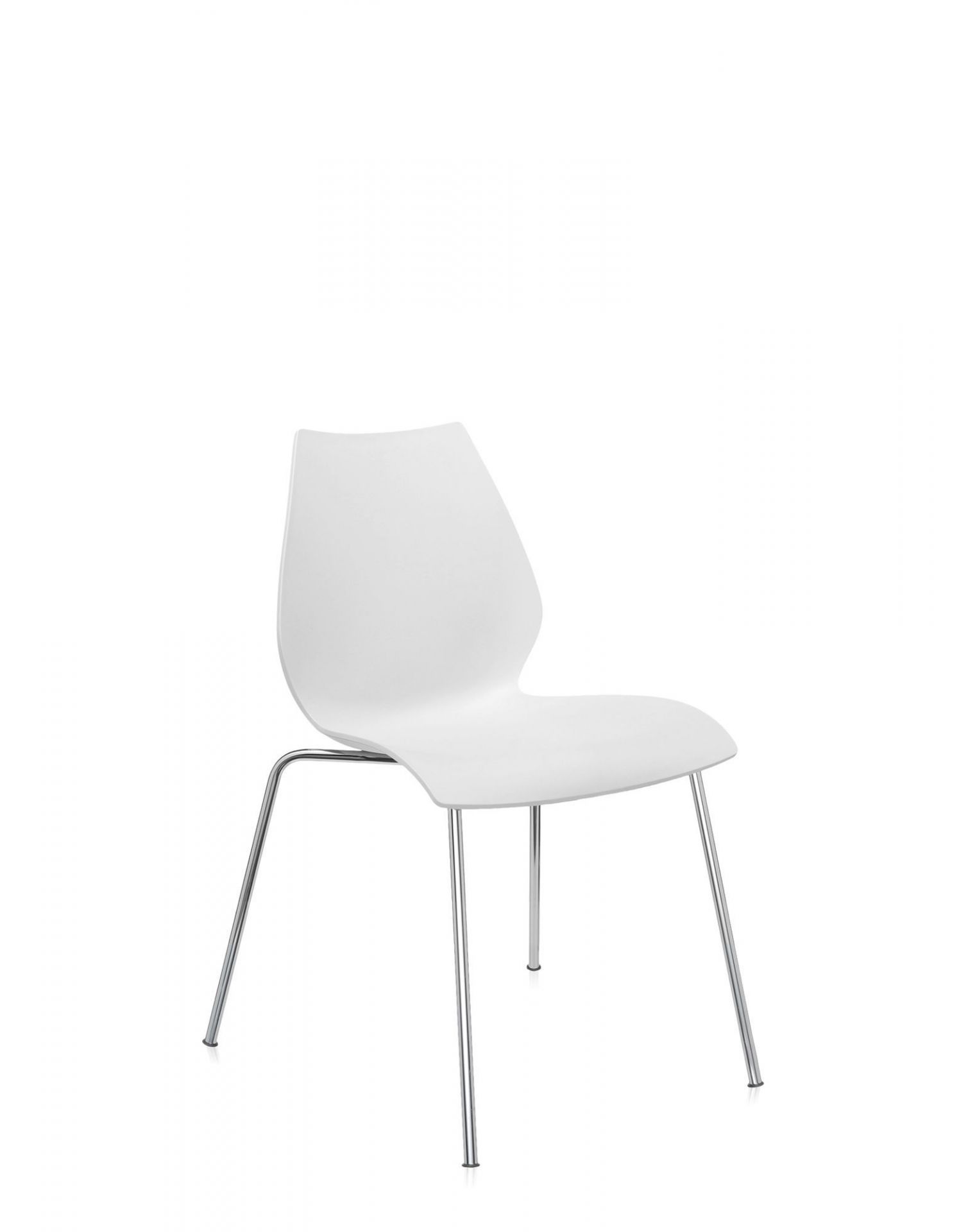 Maui Chaise sans Accoudoirs Kartell zinc blanc