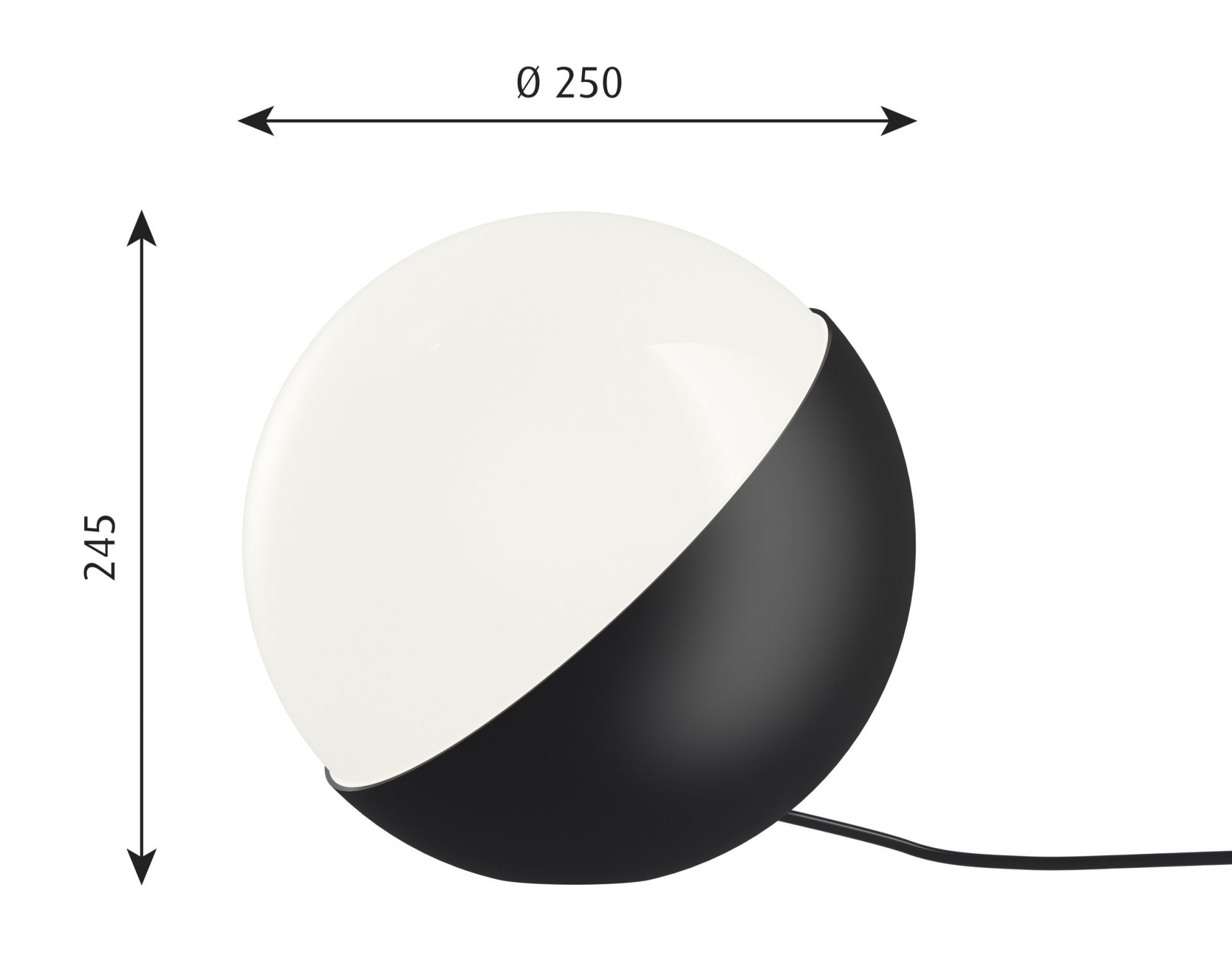  VL Studio Lampe de table / de sol Ø 25 x H 24,5 cm Noir Louis Poulsen OFFRE SPECIALE
