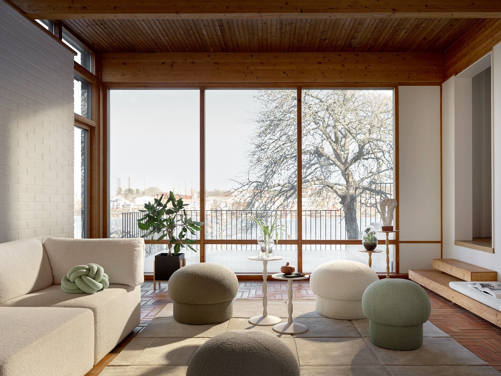 Uno Pouf Tabouret 65 cm Design House Stockholm