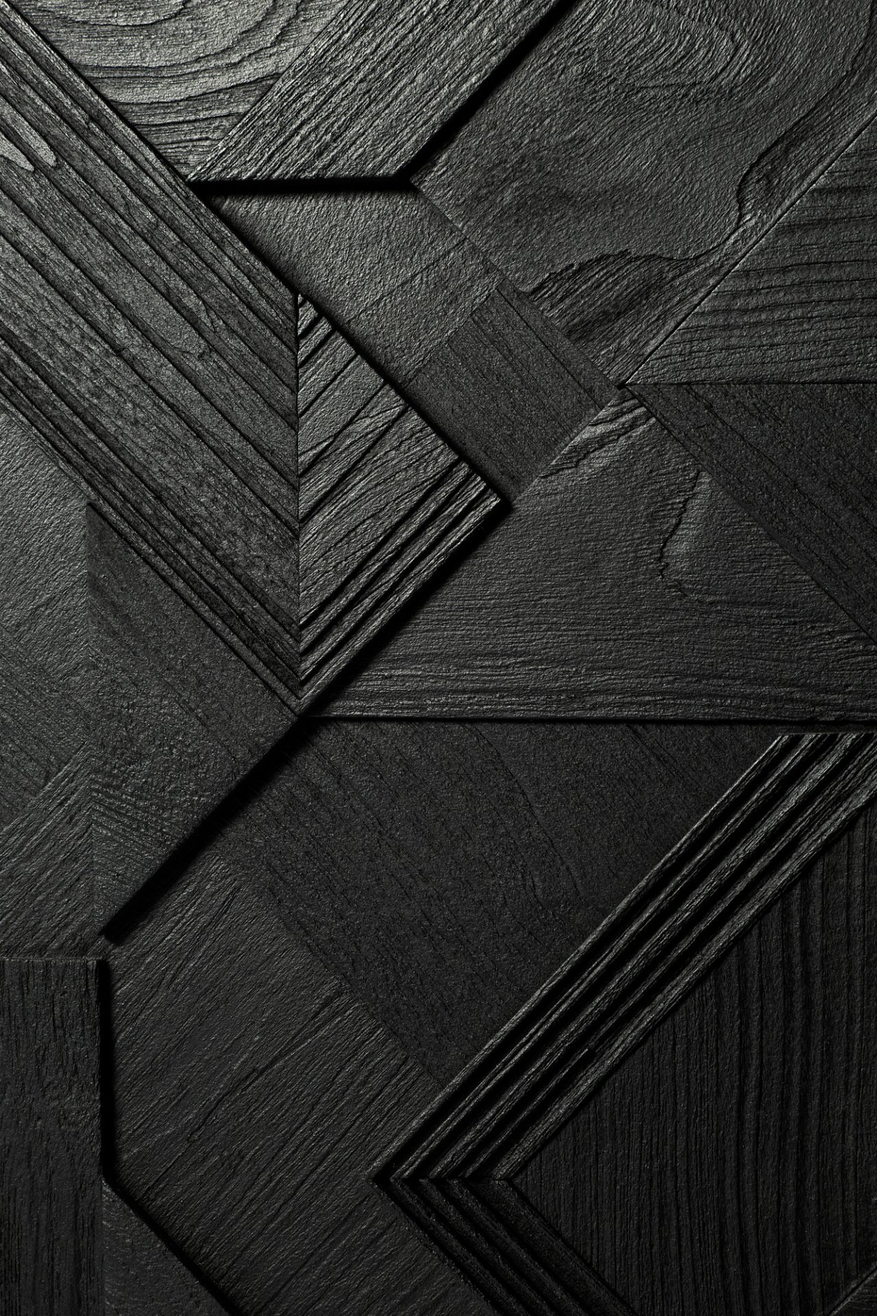 Ethnicraft Graphic Buffet 3 portes en teck noir