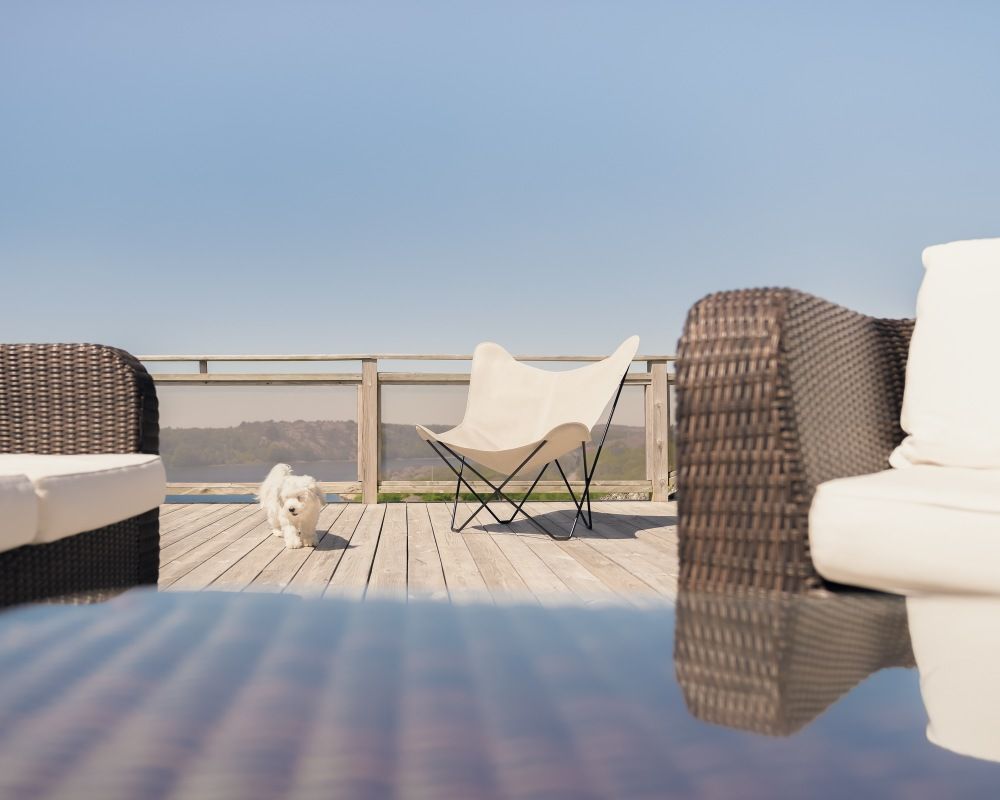 Mariposa Outdoor Butterfly Chair Chaise Cuero
