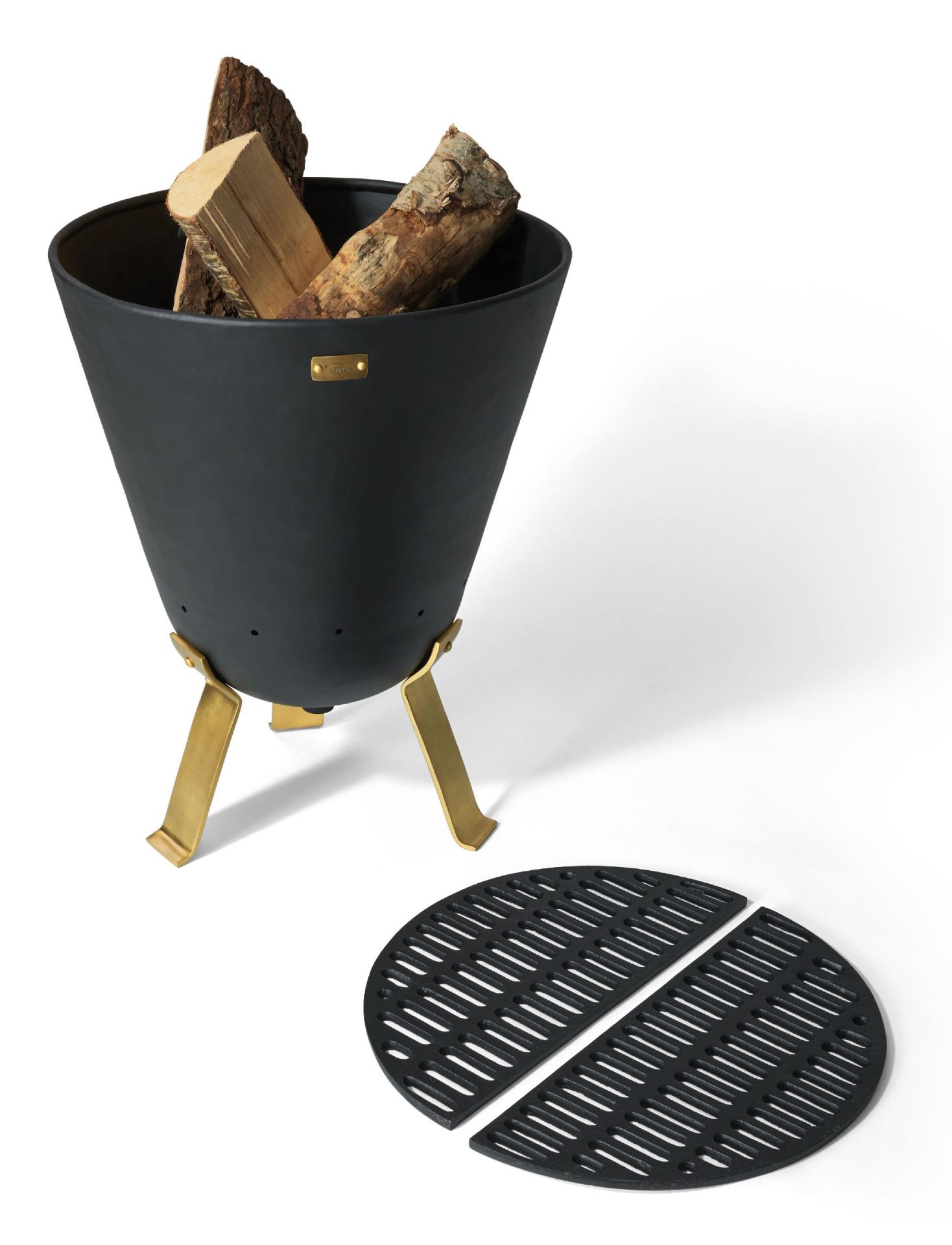 Ensemble Bonfire : panier à feu + grille de cuisson Philippi