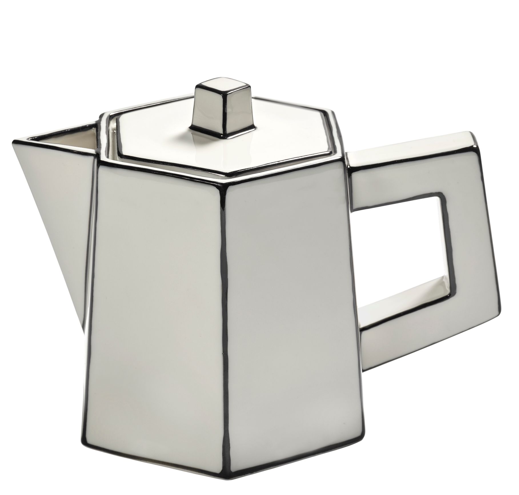 Théière blanche/noire Carte Blanche Serax 