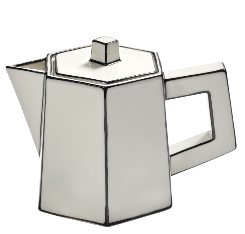 Théière blanche/noire Carte Blanche Serax 