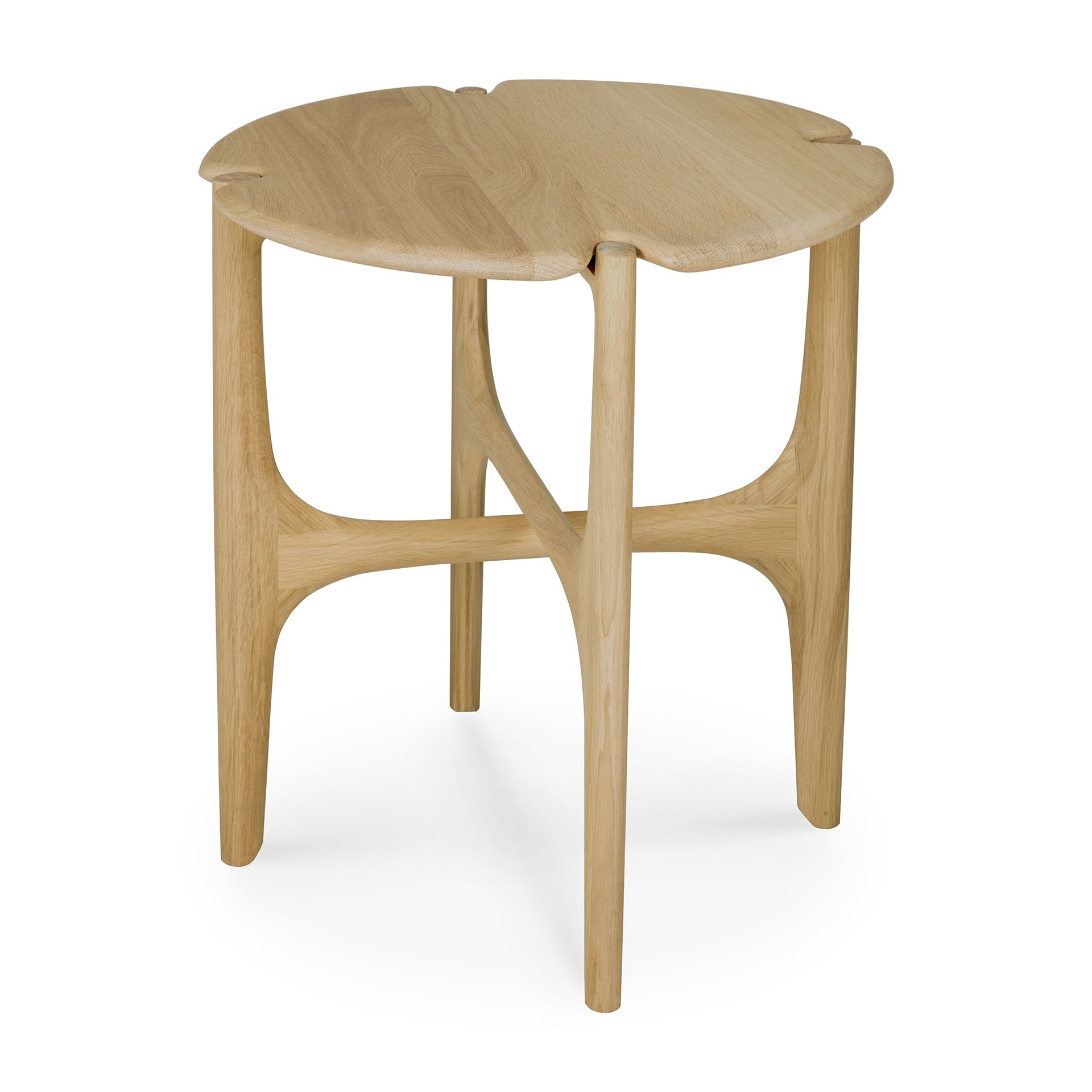 PI Table d'appoint ronde en chêne laqué Ethnicraft