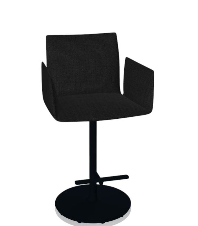 Jalis Tabouret de bar / Chaise de bar pivotant avec pied assiette H 102 cm Cor