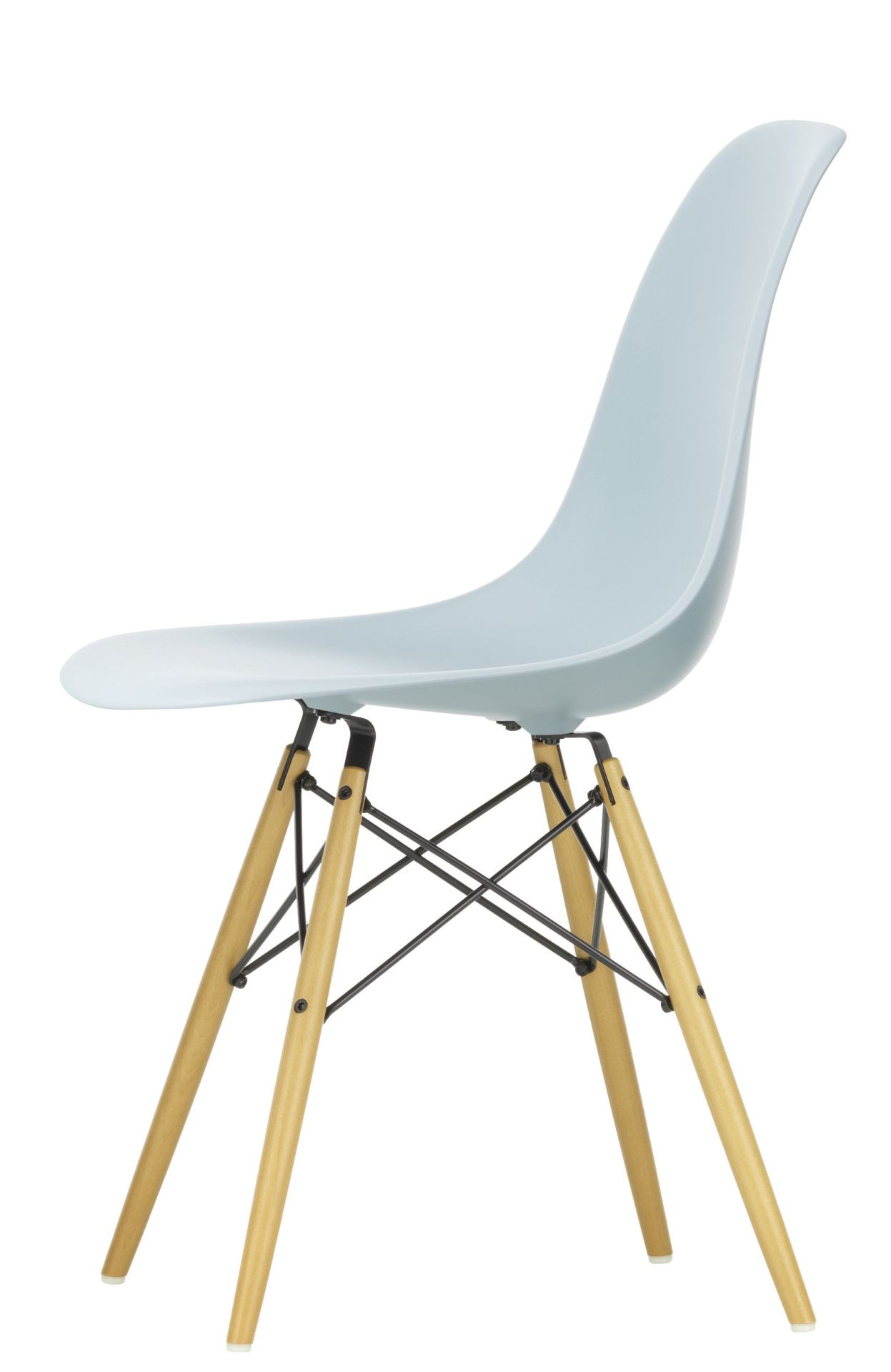 Chaise d'appoint Eames en plastique DSW Chair JAUNE ÉRABLE / GRIS GLACÉ Vitra OFFRE SPECIALE