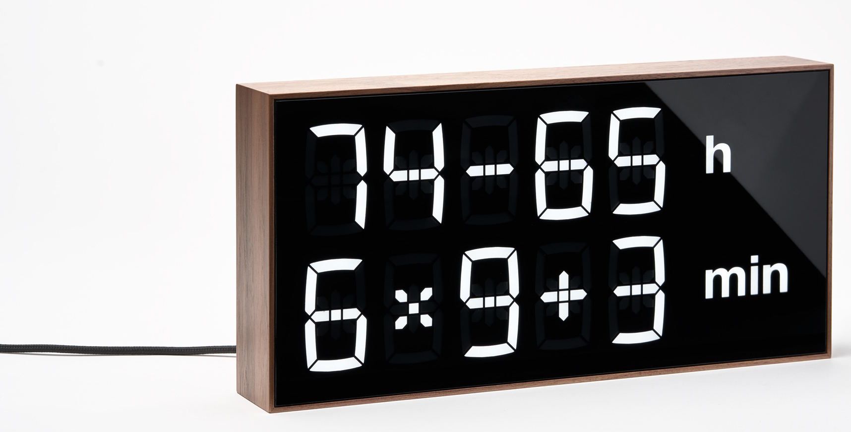 Horloge numérique LED / Horloge de table / Horloge murale en bois de noyer Albert Clock