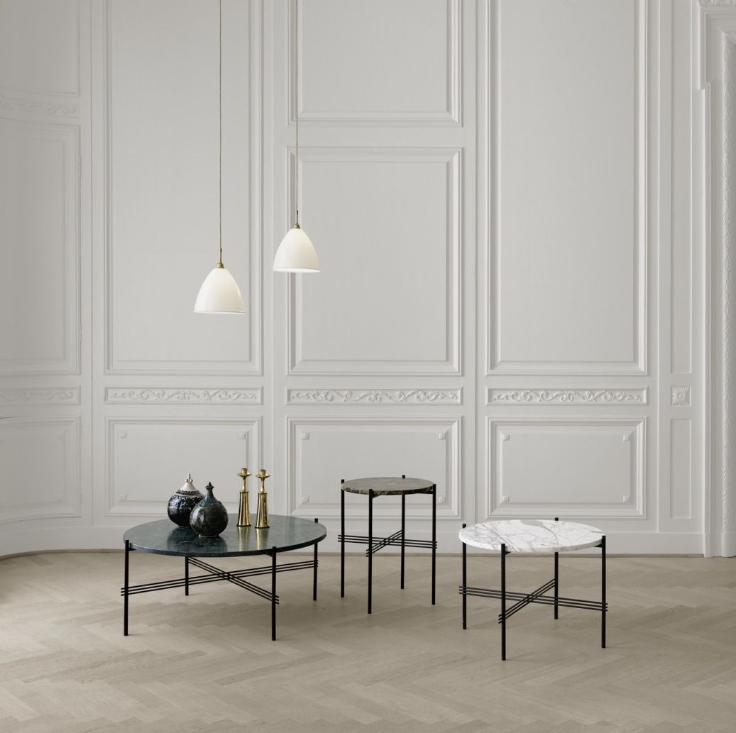 TS Coffee Table 80 Table basse blanc marbre marquina Gubi