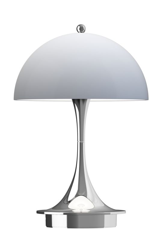Panthella 160 Portable V3 Lampe de table à LED rechargeable Intérieur/Extérieur Louis Poulsen Opal Bleu-gris