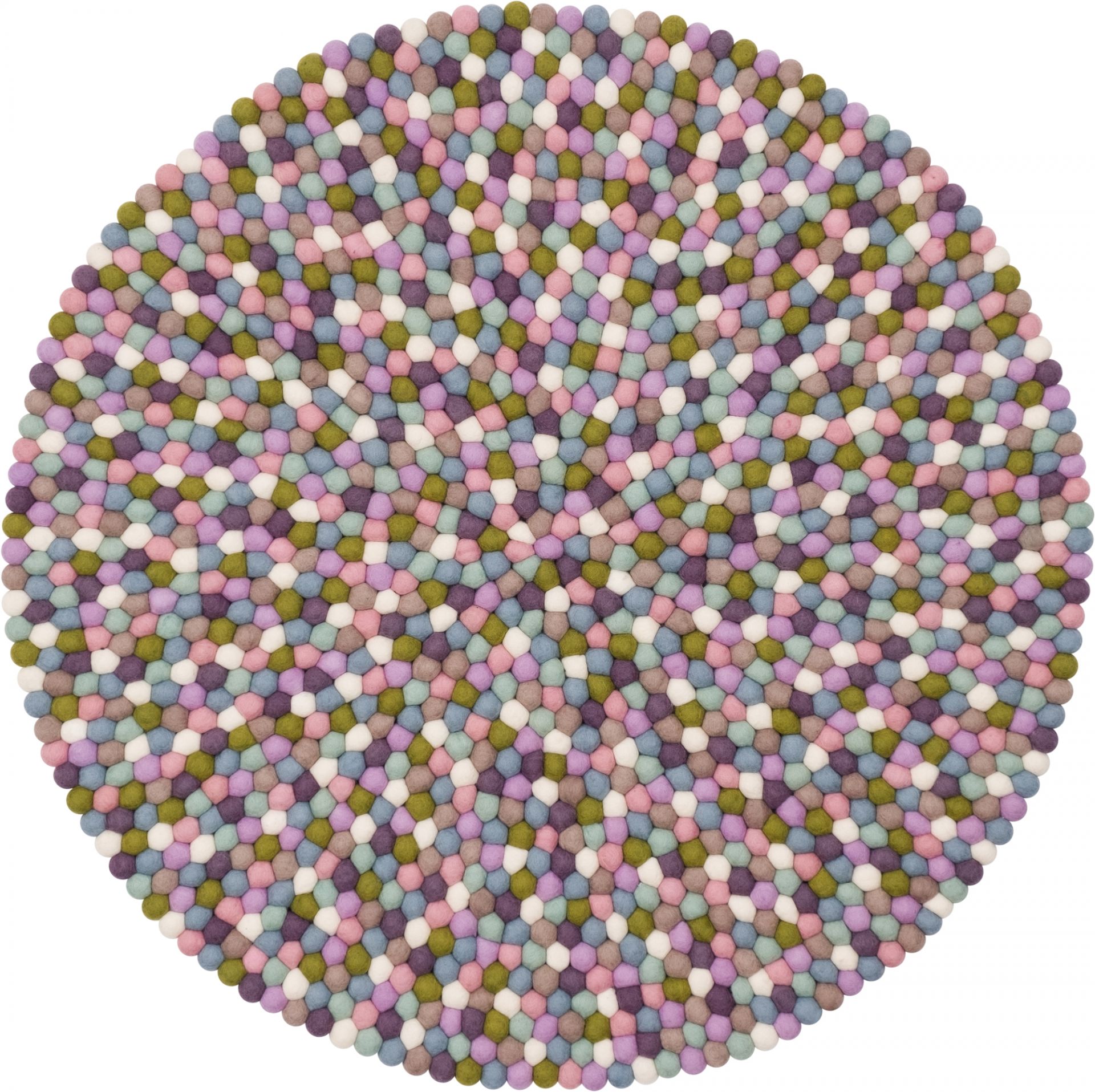Boules de feutre Tapis rond 140 cm myfelt Greta