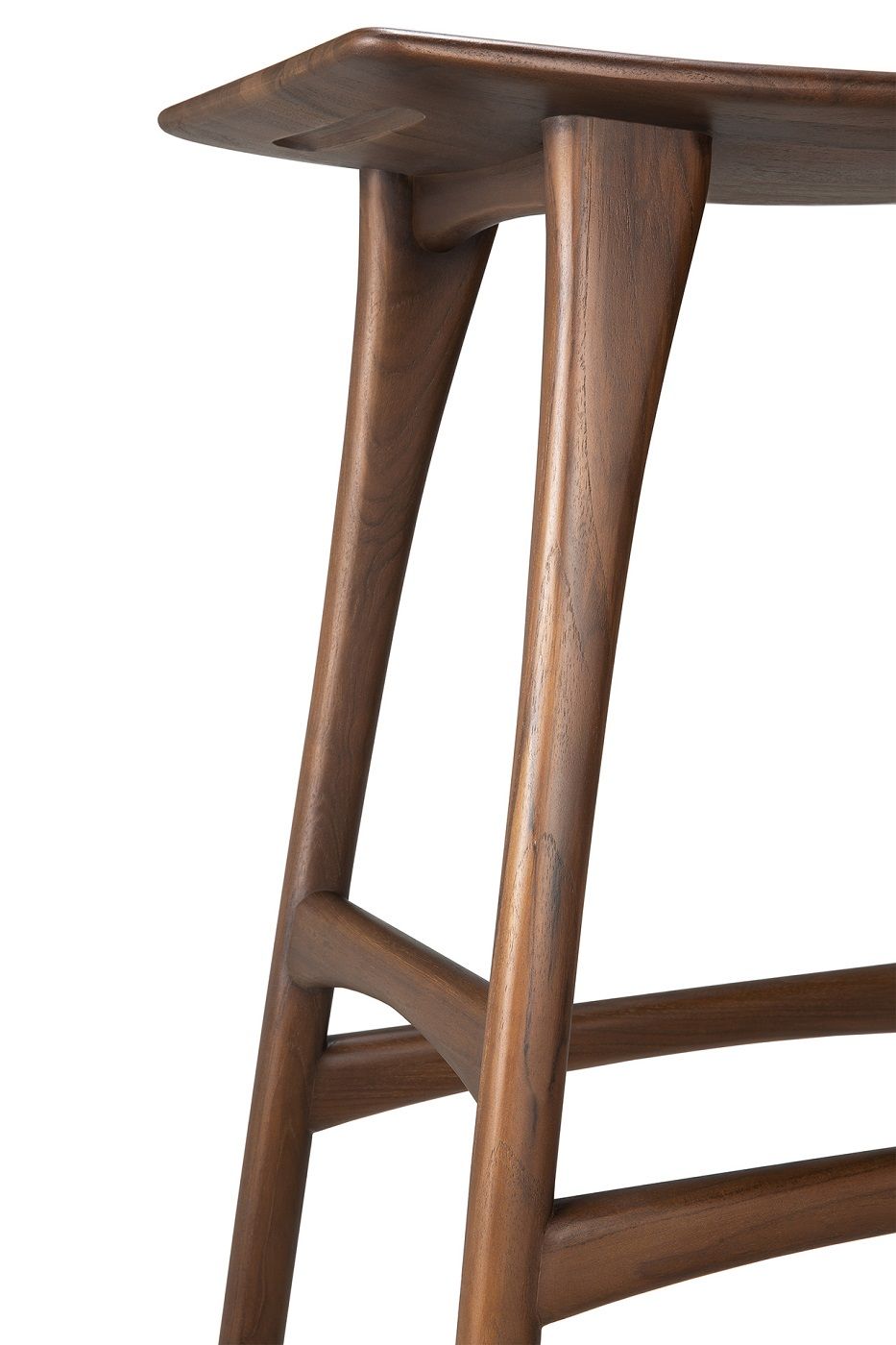 Tabouret de bar Osso teck marron foncé Ethnicraft 