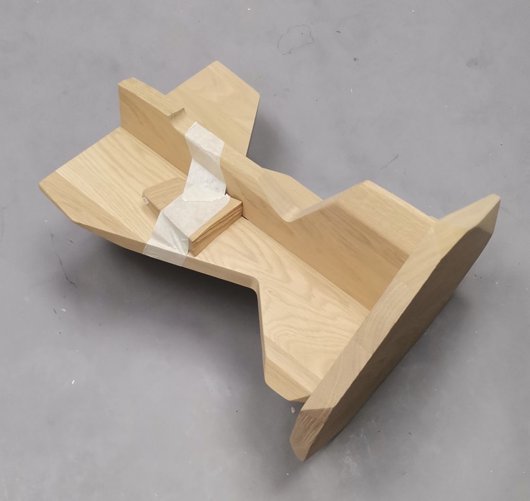 Tabouret Fels CHÊNE CIRÉ AVEC BLANC PIGMENTIF Out OBJECTS IMPARFAITS