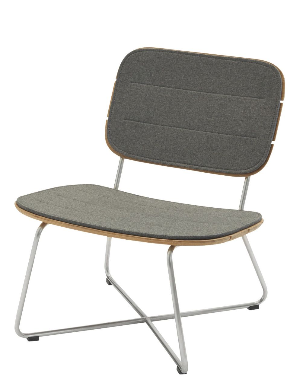 Lilium Lounge Chair chaise coussin d'assise Cushion Outdoor Skagerak by Fritz Hansen Charcoal