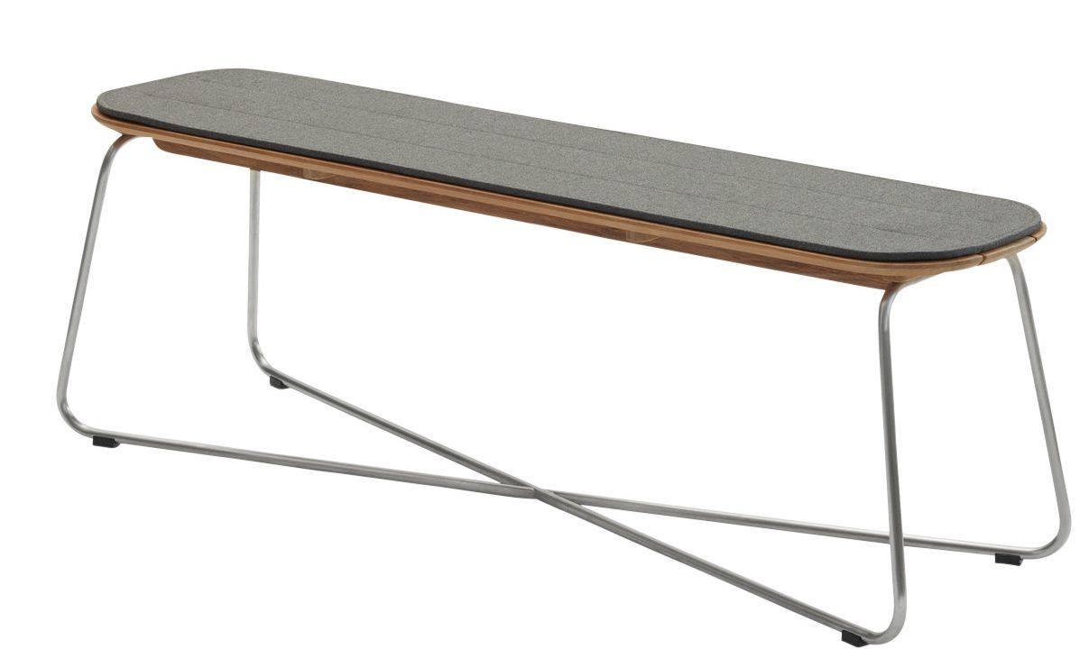 Lilium Banc Benche Cushion Coussin d'assise extérieur Skagerak by Fritz Hansen Charcoal