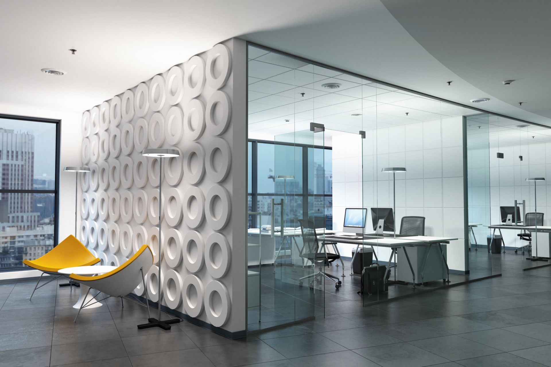 Koi S LED Lampadaire Belux blanc