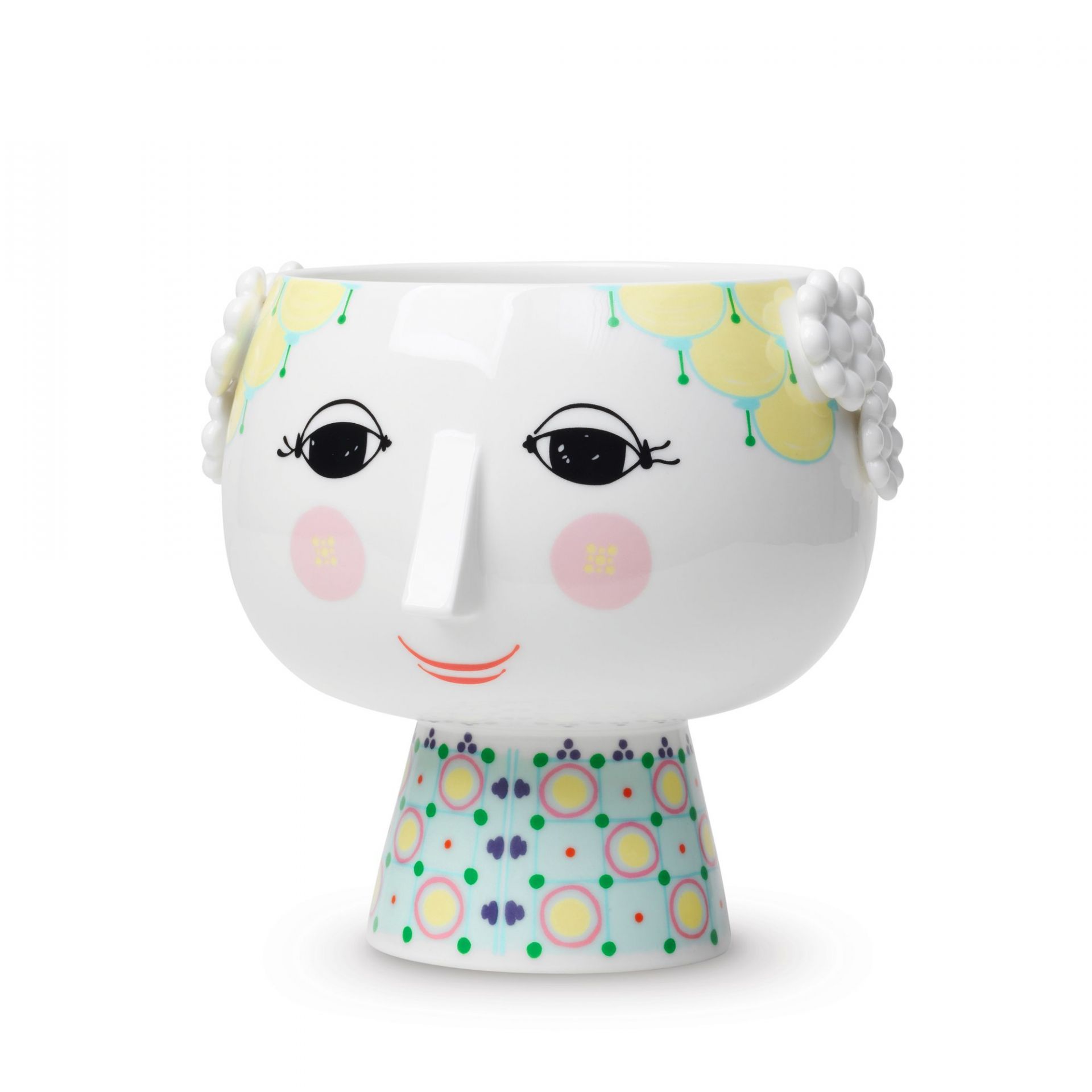 Cache-pot à pied Eva jaune 14,5 cm Bjorn Wiinblad