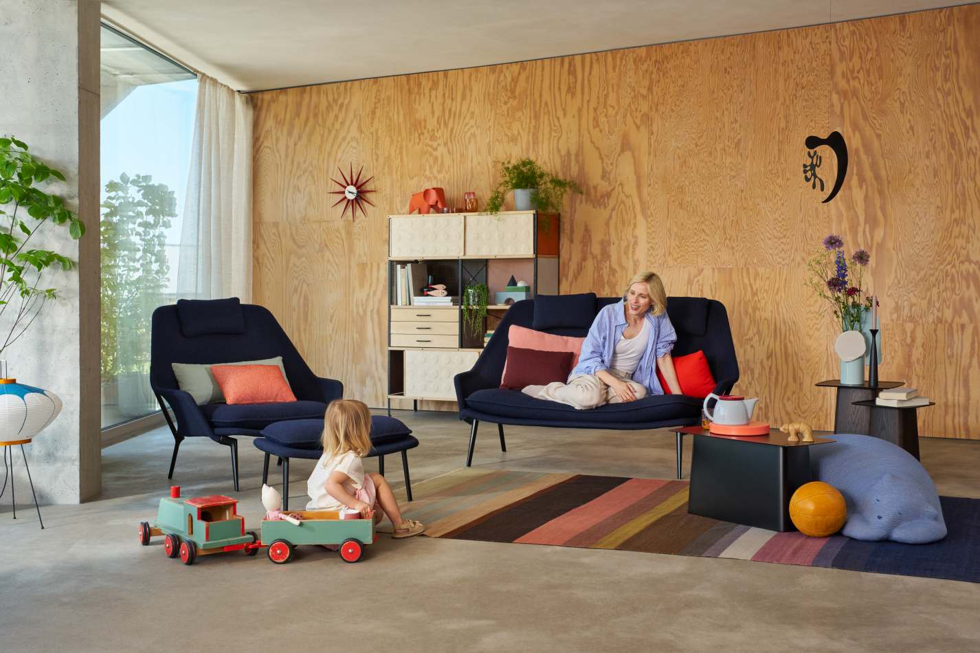 Slow Chair Ottoman Tissu Vitra 