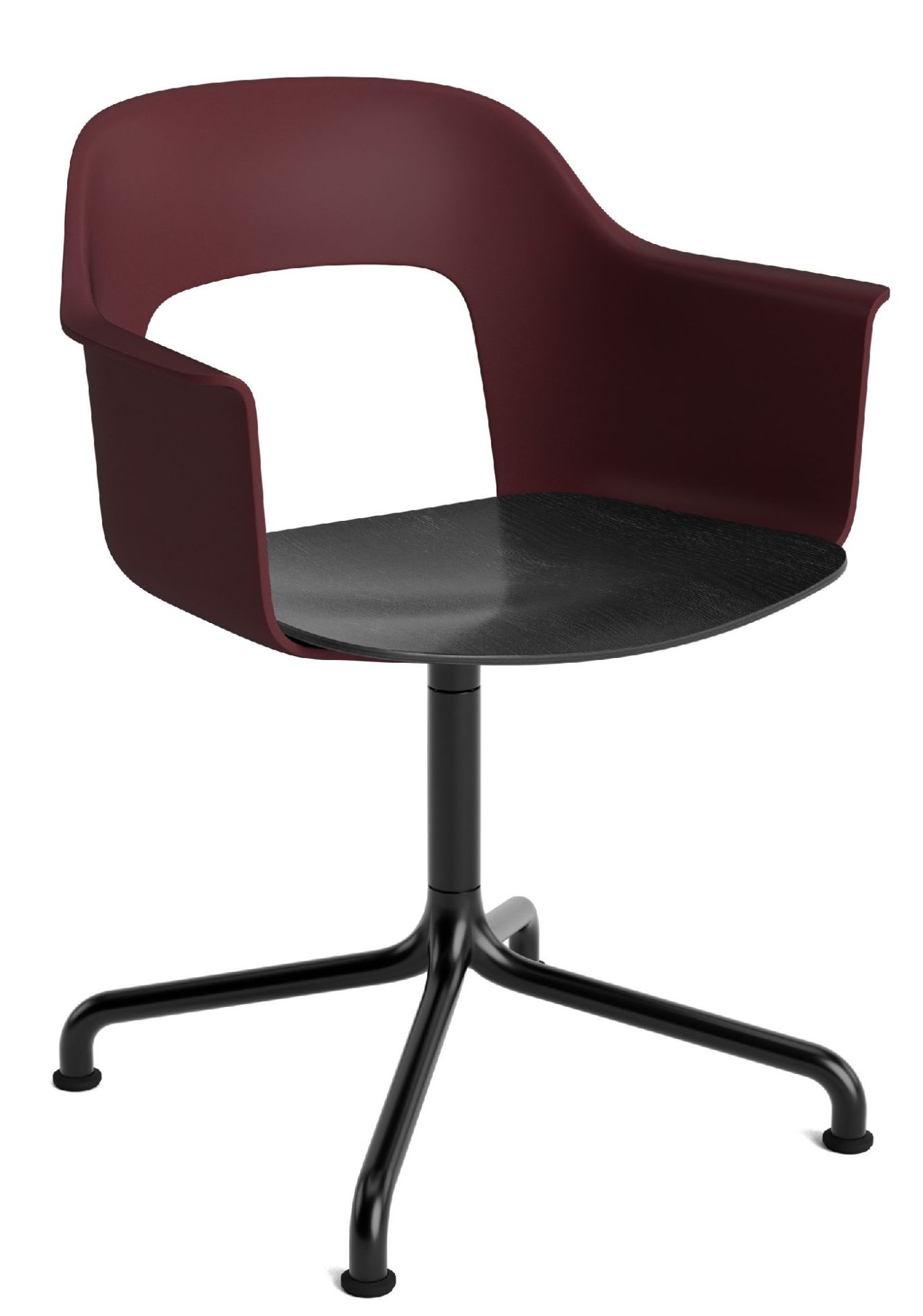 Layout Armchair 252 Fauteuil 4 pieds en étoile Pied pivotant avec base incurvée Hay  