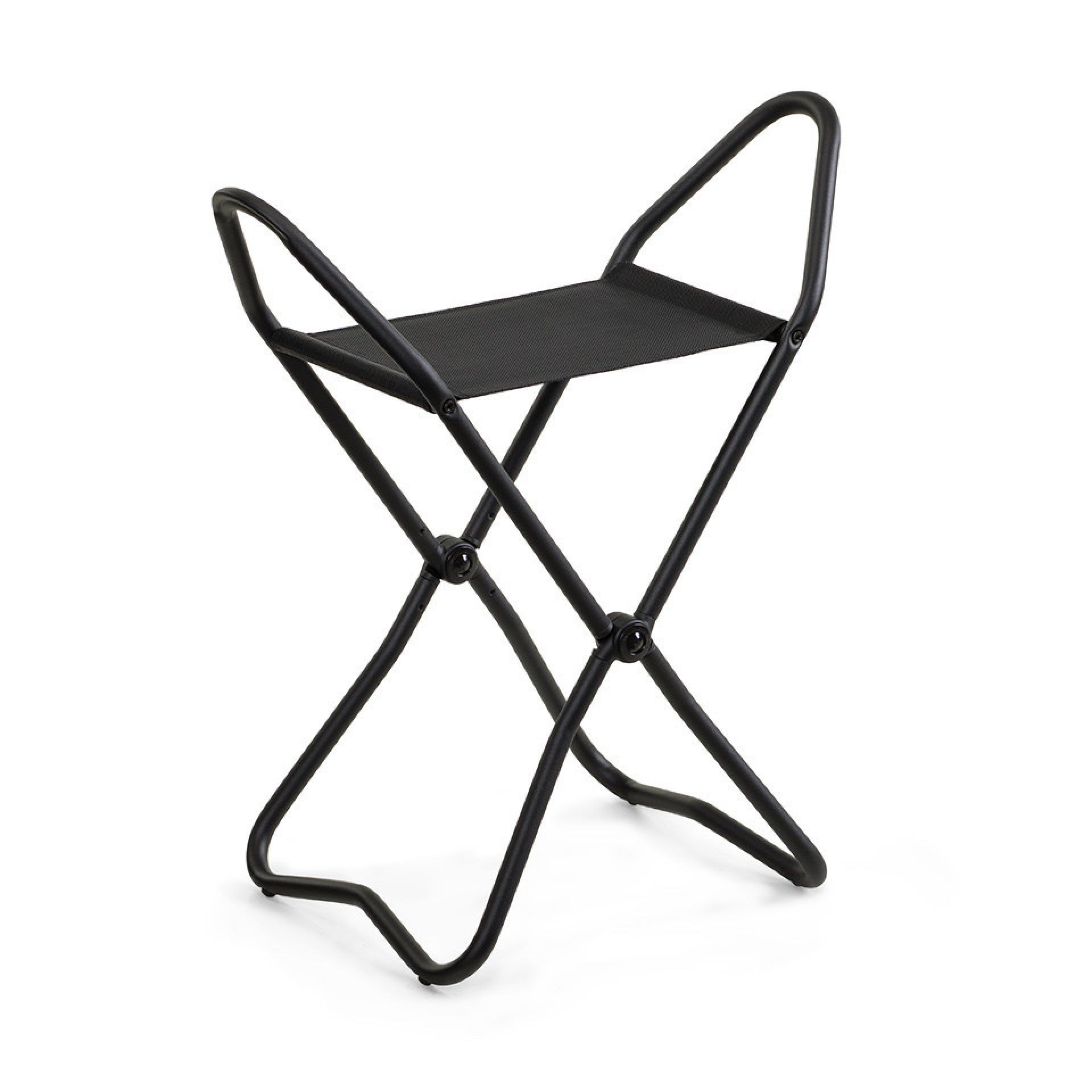 Stockholm II Tabouret, Tabouret pliant / Museum Tabouret noir Lectus