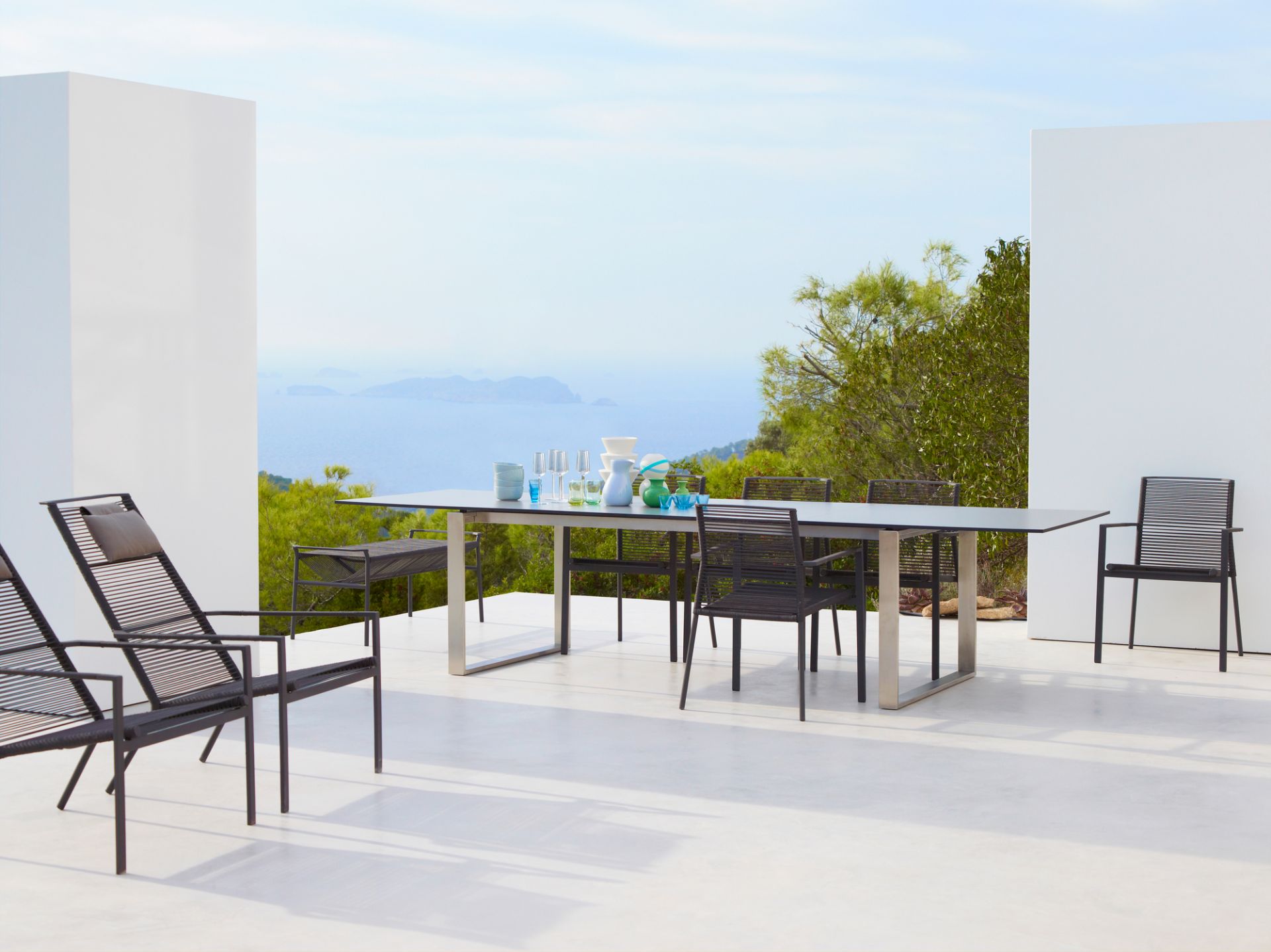 Edge Outdoor Table à manger avec 2 allonges Cane-Line