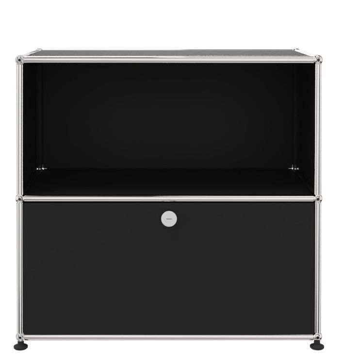 USM Haller Sideboard 1 Ouvert / 1 Volet Noir graphite - FAST DELIVERY     