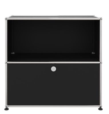 USM Haller Sideboard 1 Ouvert / 1 Volet Noir graphite - FAST DELIVERY     