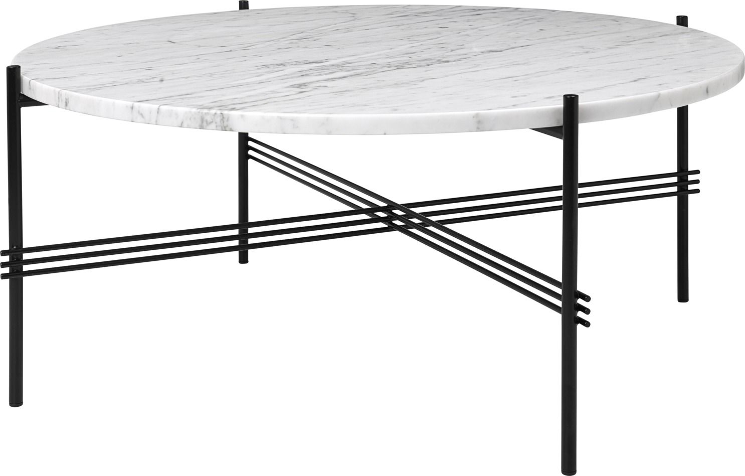 TS Coffee Table 80 Table basse blanc marbre marquina Gubi