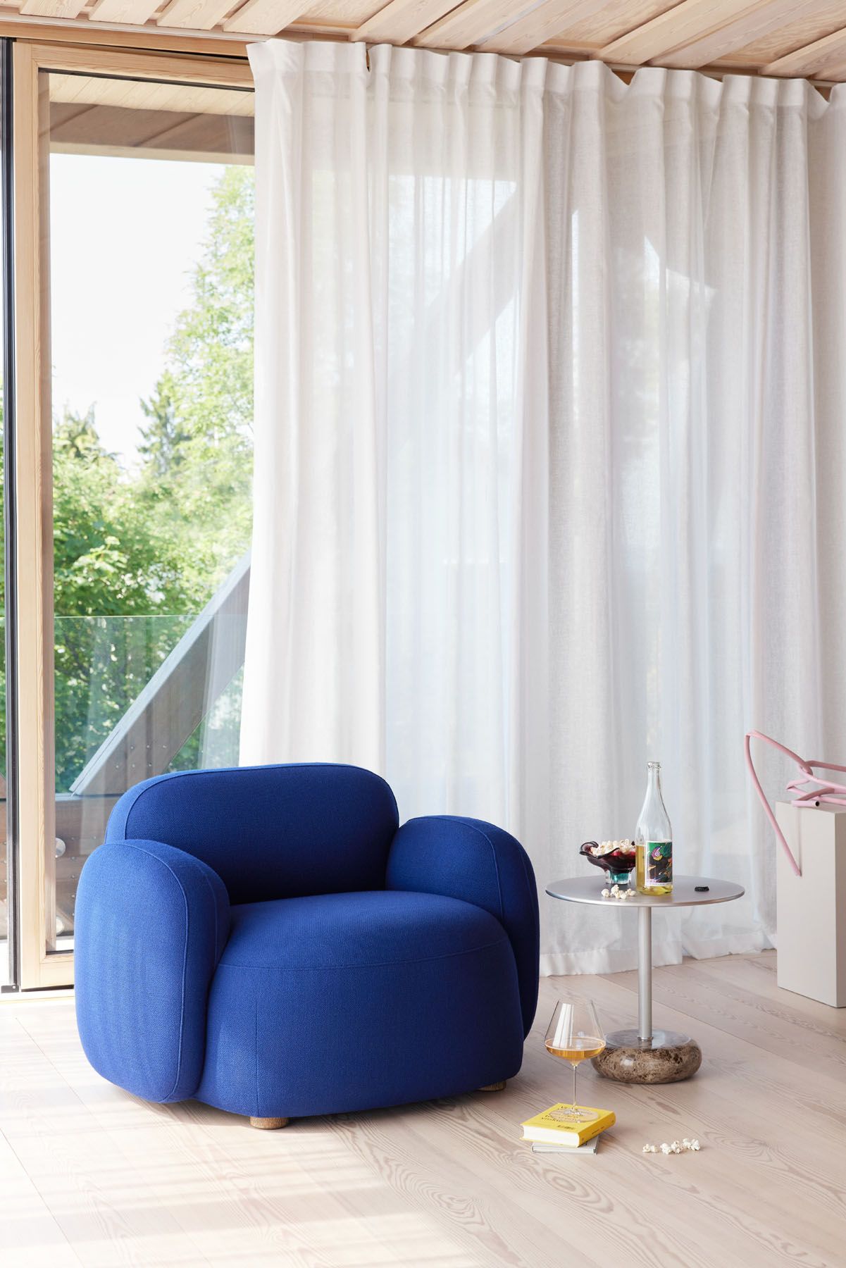 Gem Chaise longue avec accoudoir Gris clair Northern