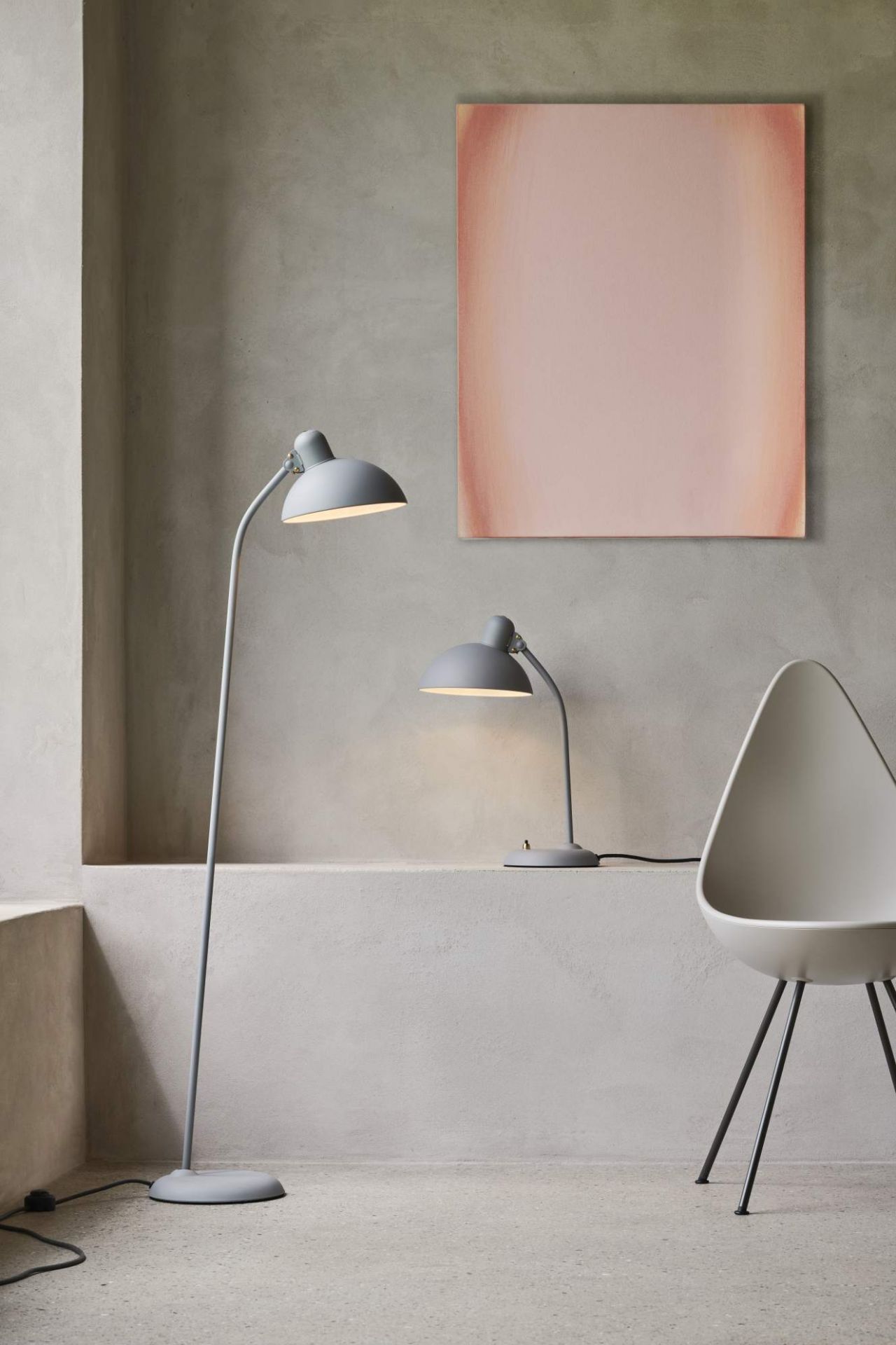 6556 F Lampadaire KAISER idell Fritz Hansen Easy grey