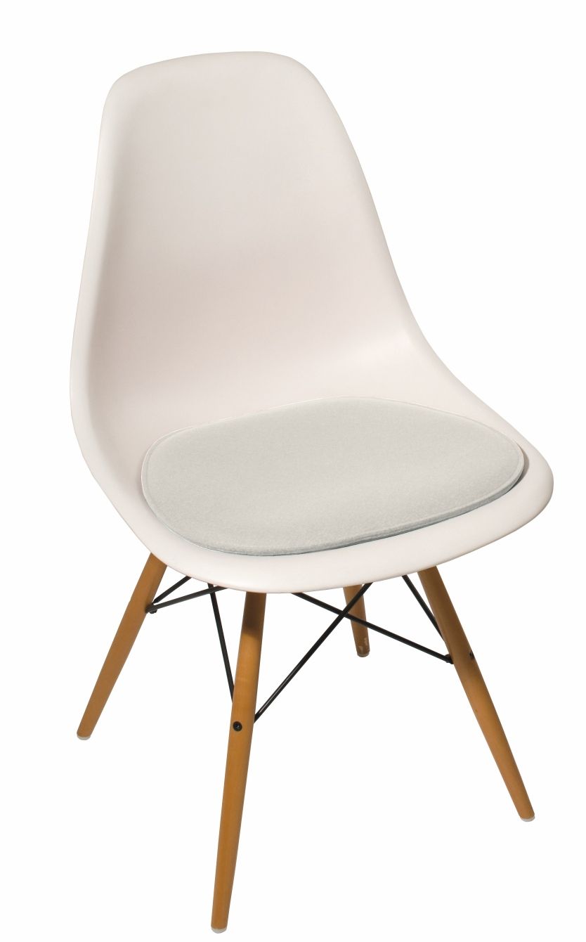Coussin de siège Eames Plastic Side Chairs DSR,DSW PARKHAUS BERLIN Blanc cassé / feutre de laine 5 mm