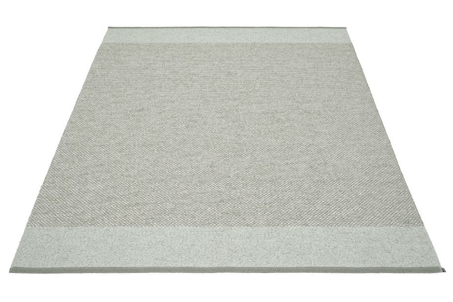 Pappelina Teppich Edit, 230x320cm, in Grau. Moderner, gewebter Teppich für Wohnzimmer und Schlafzimmer.