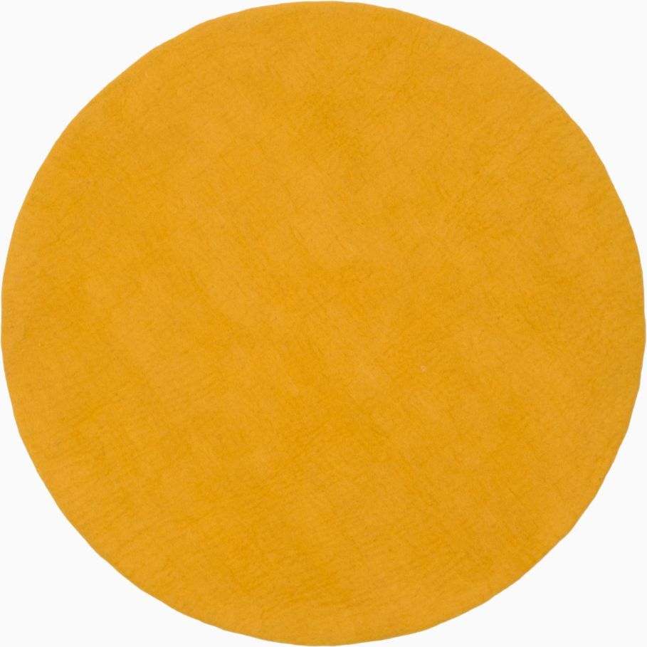 Mono Rond Tapis en feutre Ø 160 cm myfelt Klara (jaune moutarde)