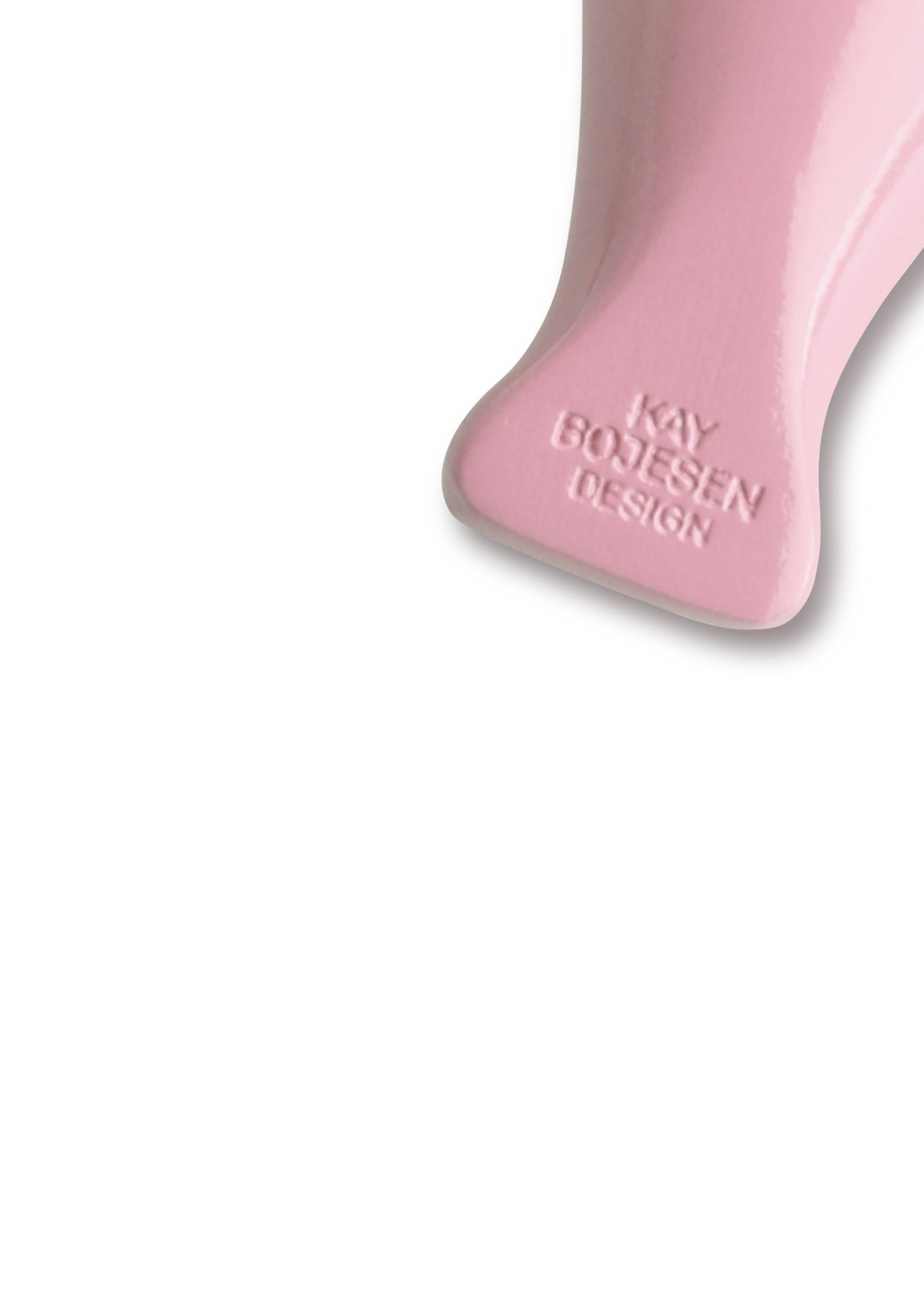 Oiseau rose Porte-clés métal argenté avec cuir naturel Kay Bojesen