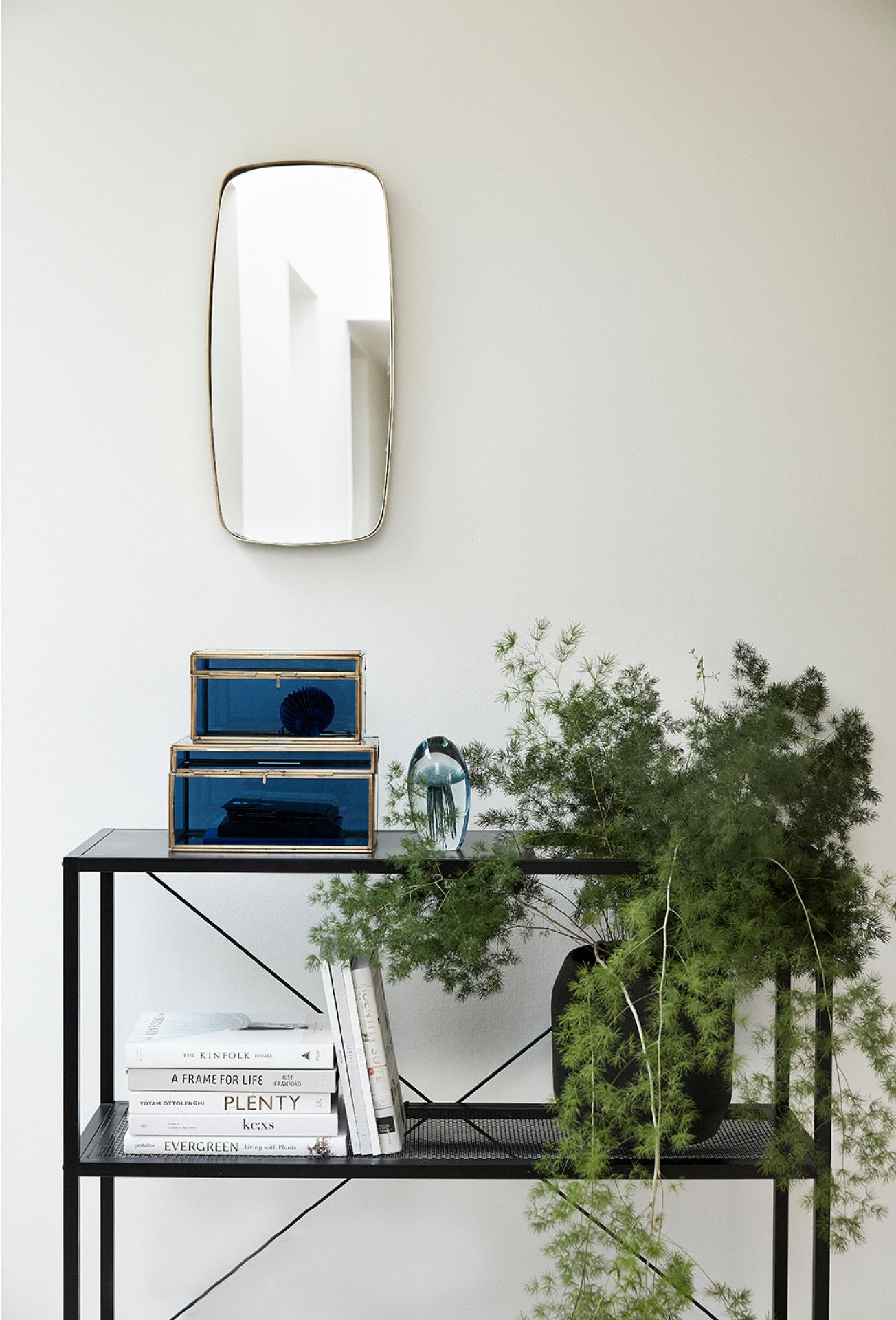 Mirror Brass Miroir Mural Hübsch Interior OFFRE SPECIALE