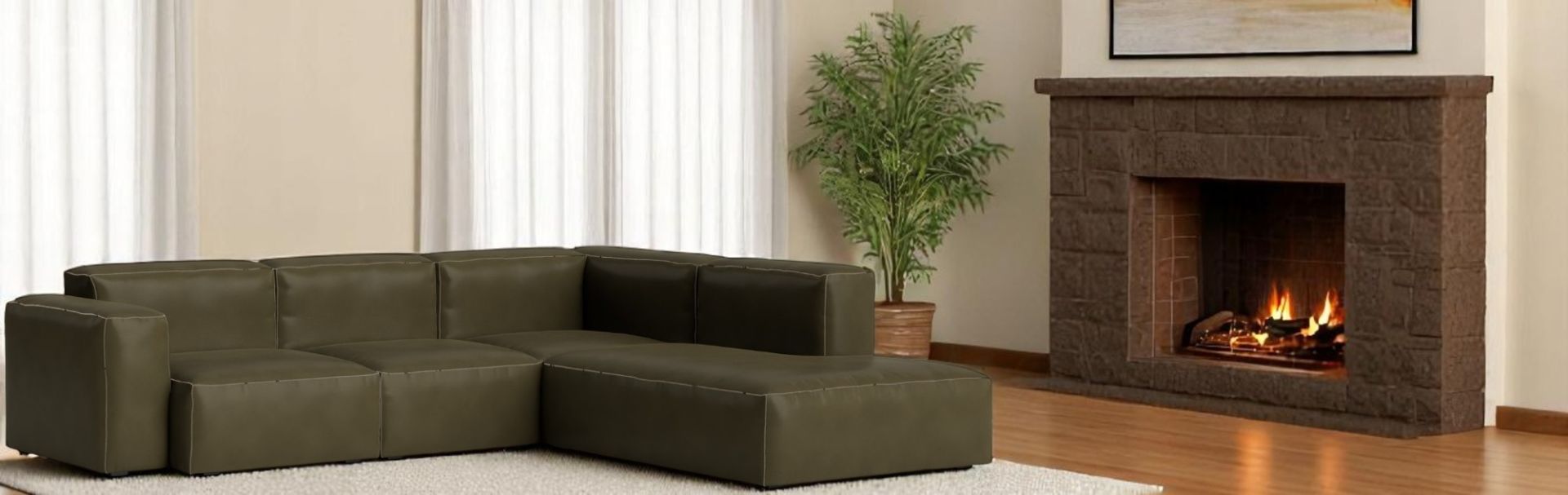 Mags Soft Sofa Corner Combination 2 low Accoudoir droit Hay