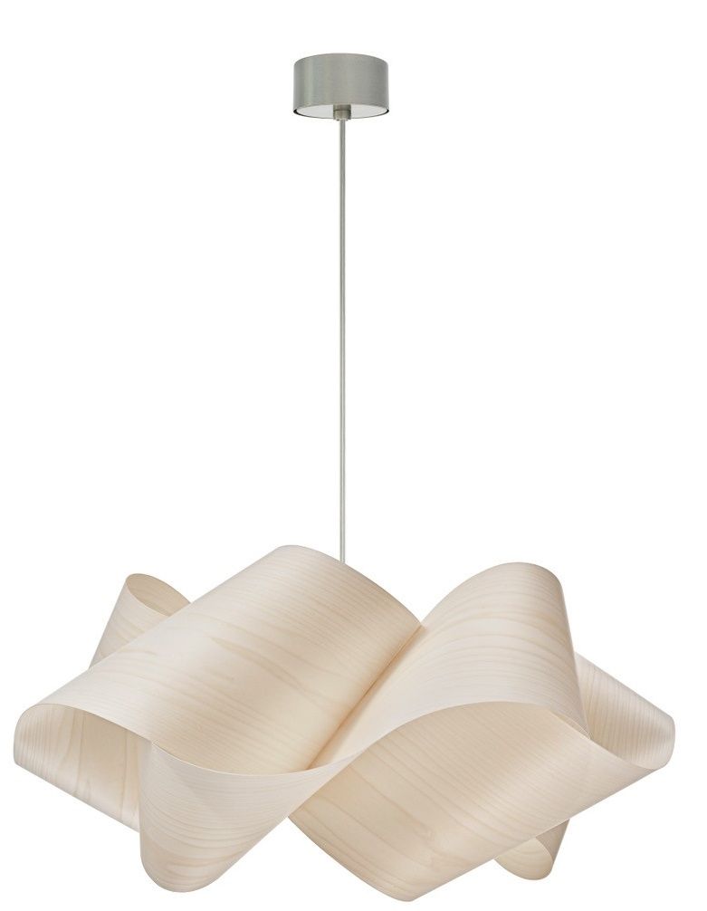 Swirl petite lampe suspendue BLANC ELFENBEIN / SUSPENSION NICKEL LZF Lamps OFFRE SPECIALE