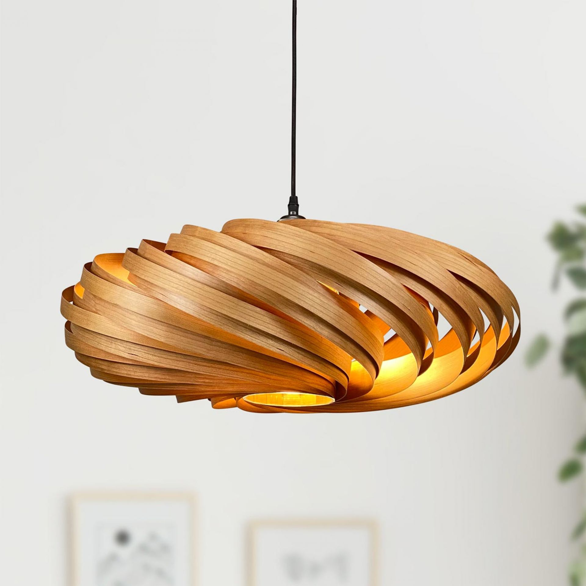 Veneria Lampe à suspendre Ø60 cm Cerisier Gofurnit