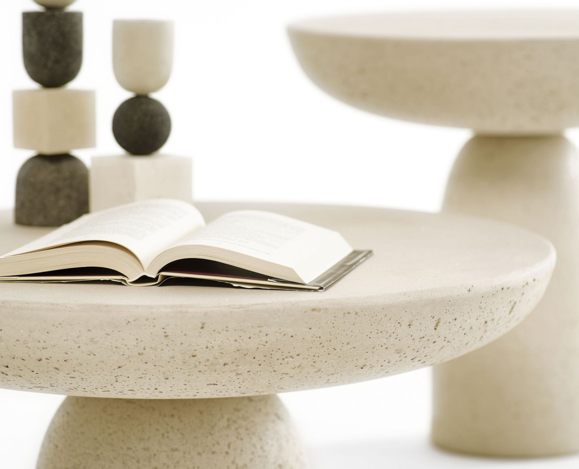 Olo Béton Table basse Ø70cm anthracite Mogg