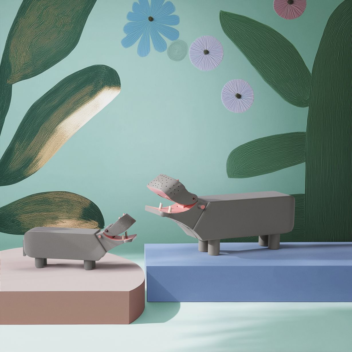 Hippopotame H9 cm gris Kay Bojesen