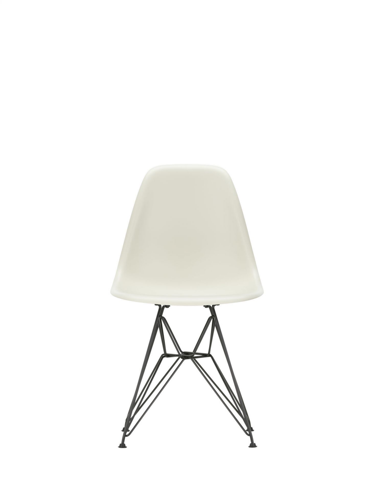 Eames Plastic Side Chair DSR Chaise Vitra Noir-Gris clair