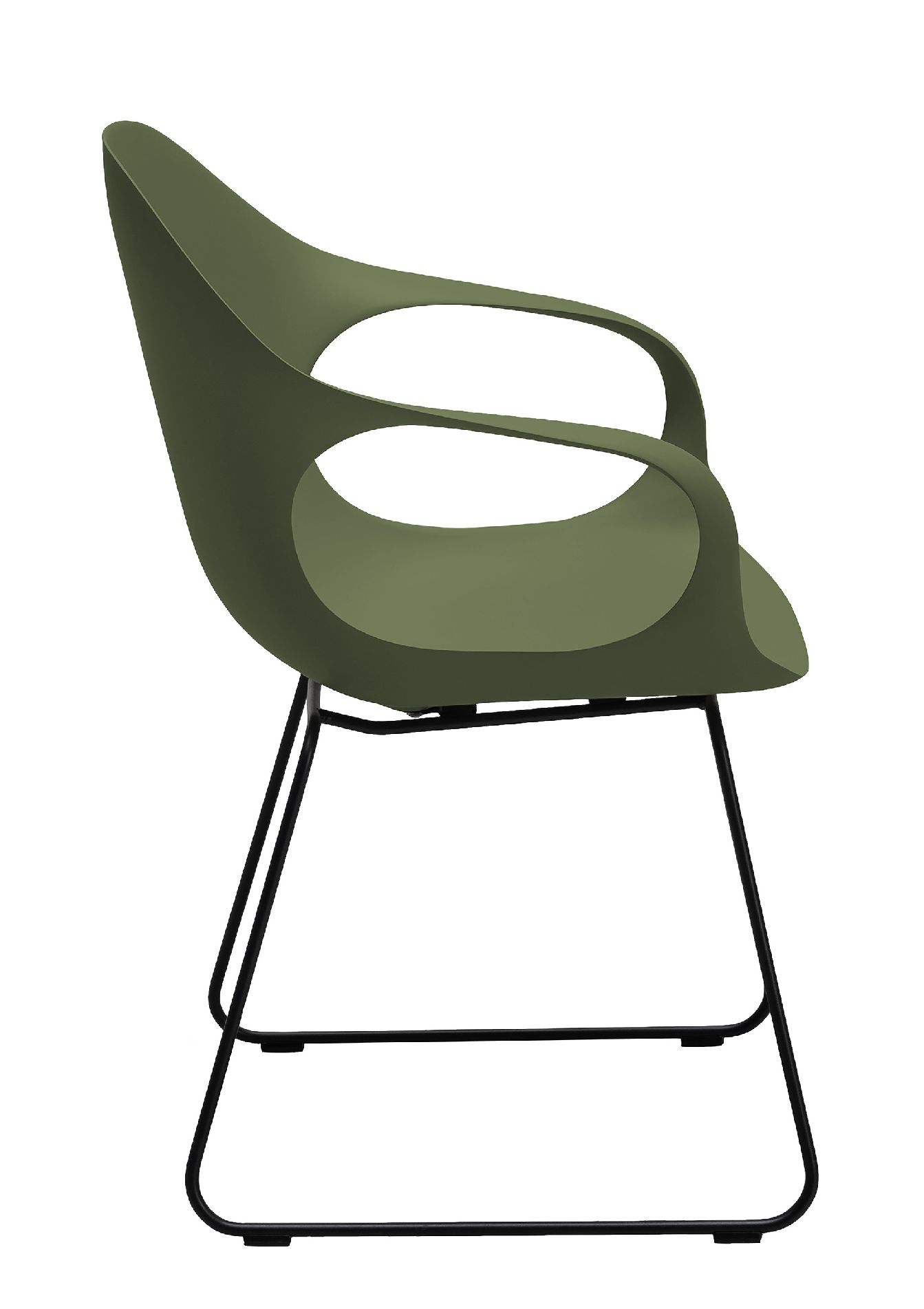 Fauteuil Elephantino piètement à patins Kristalia