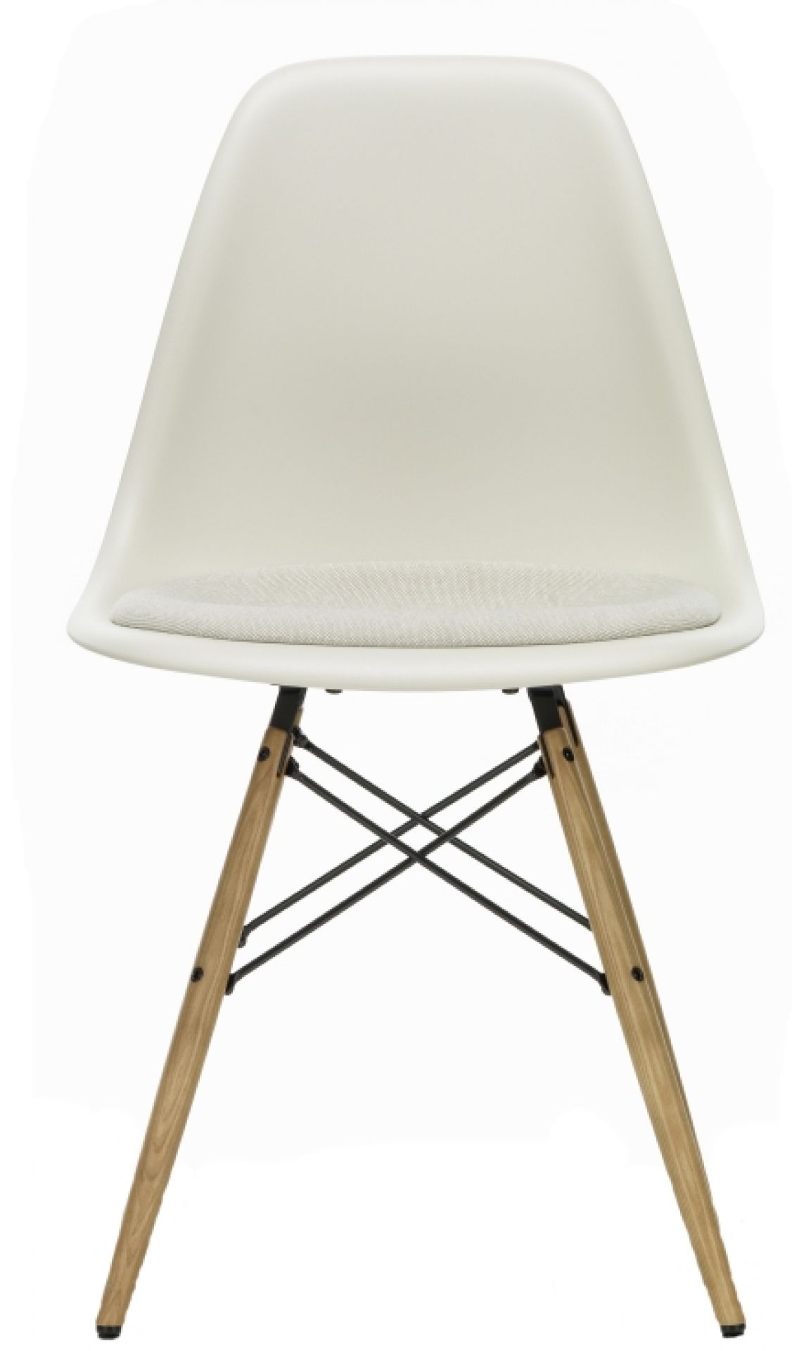 Eames Fiberglass Chair DSW chaise avec coussin d'assise Vitra
