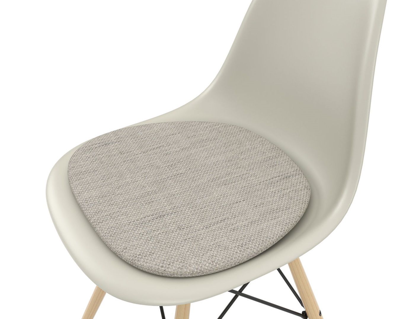Eames Plastic Side Chair DSW chaise avec coussin d'assise Vitra
