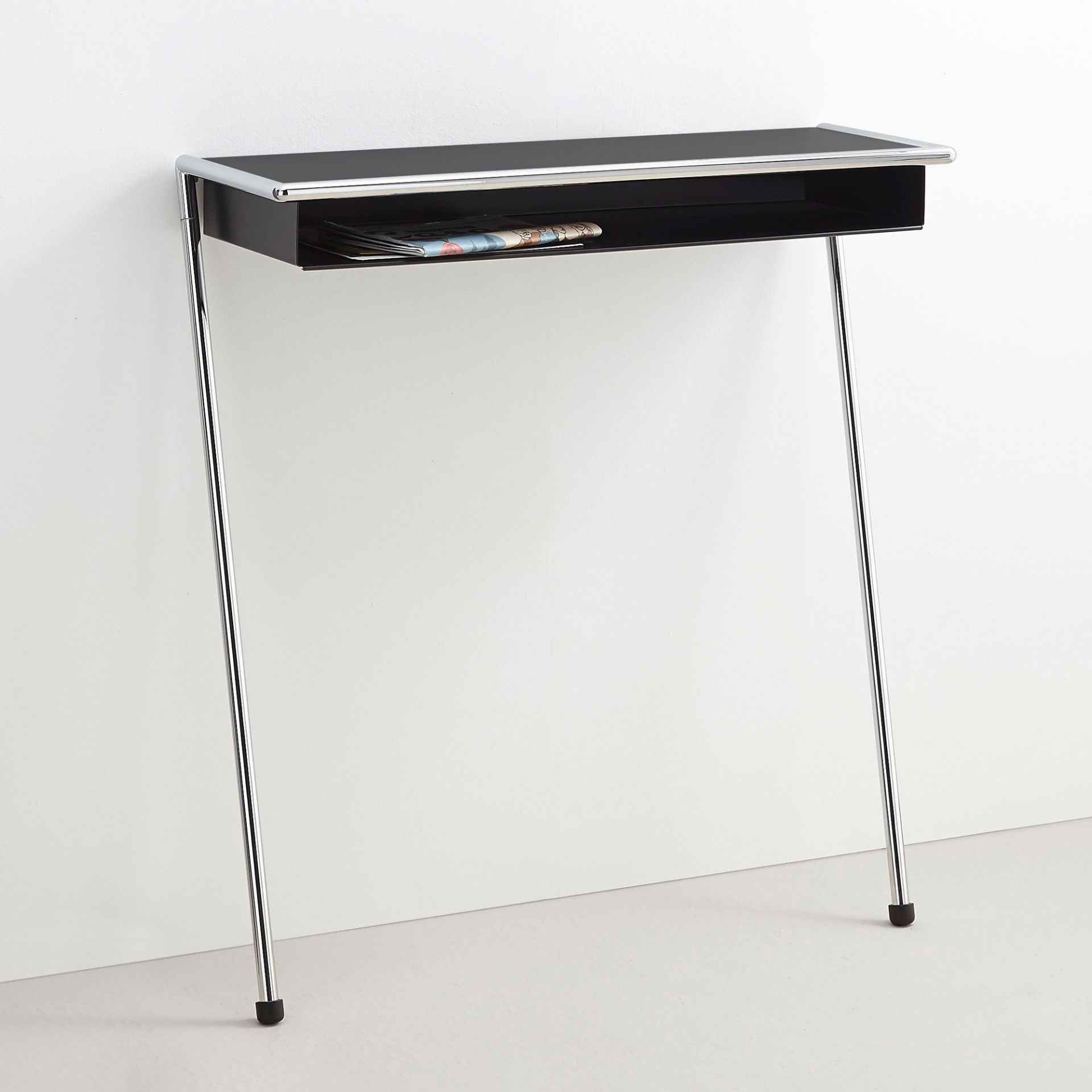 Lola Console penchée Mox cadre chromé brillant blanc