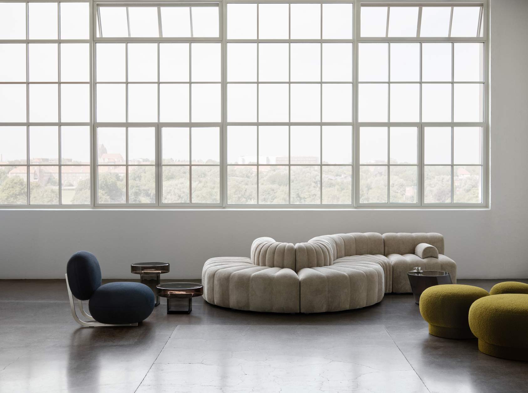 Copper Lounge Chair fauteuil structure en acier inoxydable NORR11