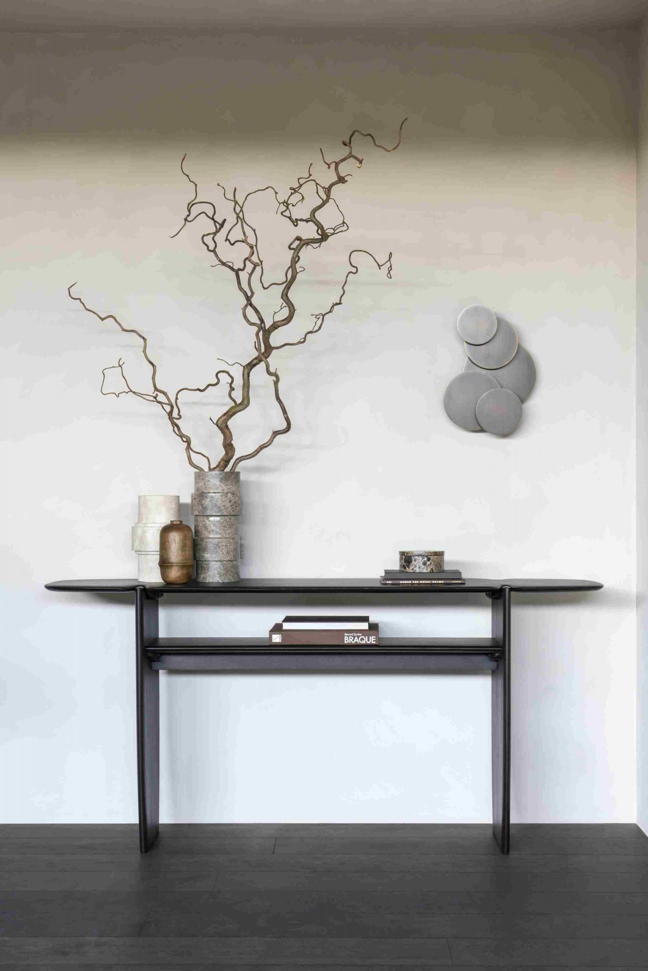 PI Console acajou marron foncé Ethnicraft L 160 x P 40 x H 75 cm